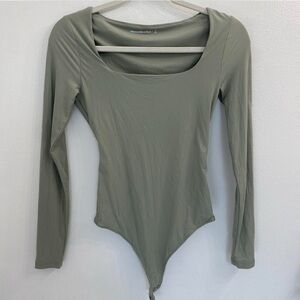 Sage green Abercrombie and Fitch Bodysuit